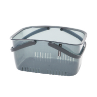 韩国浴室洗澡筐手提沐浴篮收纳篮塑料浴框大容量游泳洗浴篮子