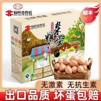 [顺丰]绿花无菌新鲜鸡蛋30枚礼盒 无腥鸡蛋农村牧场杂粮月子蛋