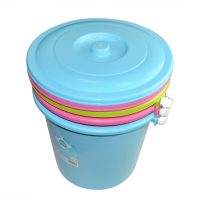 家用手提水桶加厚大号桶洗拖把桶小圆桶宿舍洗澡洗衣桶|[36CM]绿色