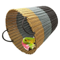 塑料编织脏衣篮脏衣服收纳筐衣物家用洗衣篮衣篓玩具桶编织框篓子