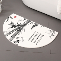 硅藻泥吸水脚垫硅藻土脚垫浴室卫生间门口家用半圆速干防滑地垫