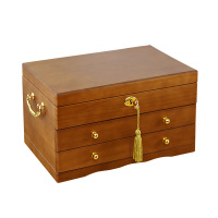 复古首饰盒大容量多层放戒指耳饰耳环收纳盒项链发饰手饰品盒