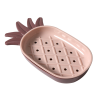 菠萝双层洗衣服肥皂盒卫生间浴室创意可爱沥水学生宿舍大号香皂架|菠萝粉