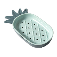 菠萝双层洗衣服肥皂盒卫生间浴室创意可爱沥水学生宿舍大号香皂架|菠萝绿两个装