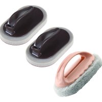 金刚砂海绵擦纳米清洁去污锈块神器魔力擦厨房洗锅底垢洗碗刷|2个金刚砂海绵刷+1个北欧色瓷砖刷