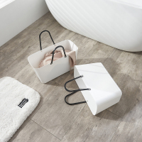 日式大号手提篮买菜收纳篮塑料菜篮子野餐篮手提购物篮洗澡篮