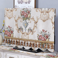 欧式北欧电视机罩防尘罩55寸65寸75开机不取液晶电视套盖布|A款-锦玉棕色 48英寸