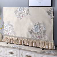 欧式北欧电视机罩防尘罩55寸65寸75开机不取液晶电视套盖布|夕雅-浅棕 39英寸