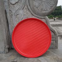 塑料筛子簸箕新料仿竹编收纳筐面粉筛米筛大簸箕晾晒多用花椒筛子|簸箕(无孔)71cm