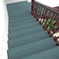 简约纯色实木旋转楼梯垫地垫免胶自粘家用防滑踏步垫满铺地毯垫子