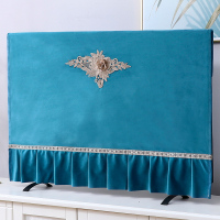 欧式北欧电视机罩防尘罩55寸65寸75开机不取液晶电视套盖布|雅致-蓝 32英寸