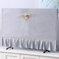 欧式北欧电视机罩防尘罩55寸65寸75开机不取液晶电视套盖布|雅致-灰 37英寸