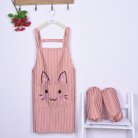 双肩围裙女家用做饭女透气h型背带韩版时尚长袖防水简约厨房