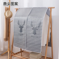 家用挂式衣服防尘罩 半透明大衣收纳衣服套子 挂衣袋保护套防尘袋|鹿头图案 如图