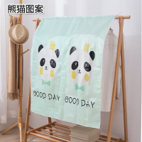 家用挂式衣服防尘罩 半透明大衣收纳衣服套子 挂衣袋保护套防尘袋|熊猫图案 如图