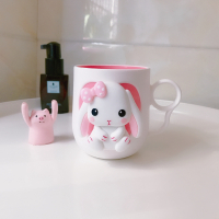 创意kitty可爱宝宝洗漱杯防摔儿童刷牙杯牙缸亲子杯子|兔子