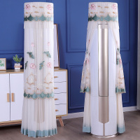 圆形空调防尘罩开机不取立式空调盖布客厅圆柱空调套|荷塘月色-绿色 天行智行御形悦行云行俊行