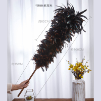 除尘汽车家用扫灰不掉毛竹把鸡毛掸子结婚清洁禅子除尘掸子|竹柄长款尾毛总长约100CM