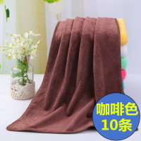 家政保洁专用毛巾清洁吸水不掉毛加厚洗车擦地板擦玻璃擦桌布|咖啡色(30X70cm)10条中厚款