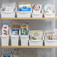 日本收纳筐桌面厨房带贴纸零食橱柜收纳篮杂物置物篮