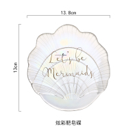 北欧玻璃描金肥皂盒香皂盒肥皂架托香皂碟简约时尚卫生间置物浴室|炫彩贝壳碟