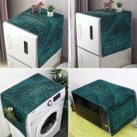 洗衣机罩盖布床头柜微波炉防水防尘布滚筒式全自动冰箱防尘罩盖巾|沉默绿光 50*130cm(中小冰箱洗衣机通用)