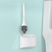 马桶刷无死角洗厕所刷子长柄软毛挂墙式家用卫生间清洁套装|壁挂式[沥水款]无底座