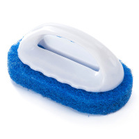 3个装卫浴带把手浴缸刷 加厚海绵刷锅刷 厨房浴室瓷砖清洁刷子|蓝色3个带手柄清洁刷