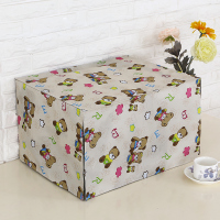 微波炉罩防水防晒防尘罩防油烟长帝烤箱罩打印机|防晒-小熊(咖色) 尺寸B:50*39*29(半包&middot;前开口)