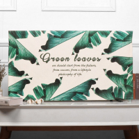 布艺电视机罩防尘罩挂式液晶55英寸50曲面盖巾65欧式电视机套壁挂|乳白色芭蕉叶 50英寸