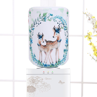 田园蕾丝饮水机罩子布艺饮水机套两件套水桶罩防尘罩盖布现代简约|卡其色梅花双鹿 饮水机罩