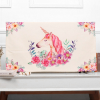 布艺电视机罩防尘罩挂式液晶55英寸50曲面盖巾65欧式电视机套壁挂|红色独角兽 55英寸