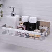 卫生间太空铝置物架浴室壁挂收纳架厕所洗漱台用品免打孔架子家用|单层-(太空铝材质)关注店铺领