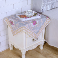 床头柜鞋柜冰箱盖布防尘布套罩保护罩遮盖防灰尘欧式蕾丝家用遮灰|盛世灰 [通用]80*80cm