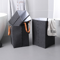 毛毡脏衣篮脏衣服收纳筐衣物家用洗衣篮衣篓玩具桶篓子收纳袋布艺