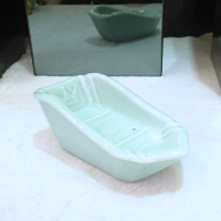 欧式陶瓷肥皂盒沥水创意卫生间酒店餐厅肥皂瓷皂托皂碟香皂盒|龙泉绿尖款