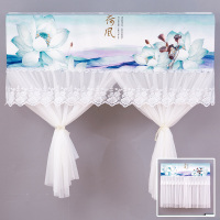 防直吹空调罩挂机开机不取挂式遮防尘罩月子空调挡风帘挡风板|防直吹--荷花 空调1.5P长86cm送毛巾