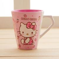 卡通防摔刷牙杯小学生女孩牙缸宝宝儿童小孩杯子洗漱|KT粉色侧身手柄