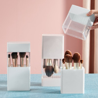 化妆刷收纳桶防尘眼线眉笔眼影刷子透明亚克力化妆品美妆桌面
