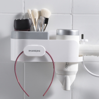 卫生间洗漱台免打孔吹风机置物架壁挂式浴室电吹风收纳挂架风筒架