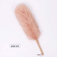 静电柔软羊毛掸子家用除尘加厚加密不掉毛车用清洁用具鸡毛扫灰|豆沙色 (小号)