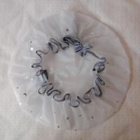 星星高颜值少女心双层女防水浴帽洗澡帽厨房防油烟帽沐浴帽|天生丽质浅灰