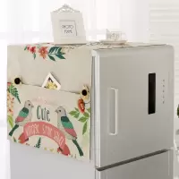 韩式卡通冰箱盖布单开门冰箱防尘罩田园双开冰箱巾滚筒洗衣机盖巾|黄鹂 大双开70*180cm