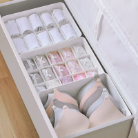 内衣收纳盒家用塑料有盖分格盒衣柜抽屉文胸内裤袜子储物盒