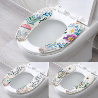 卡通粘扣式马桶垫通用坐便垫家用冬季可水洗马桶圈坐垫加厚坐便套