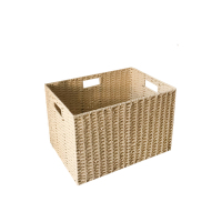 编织收纳筐桌面整理筐衣橱收纳盒非柳编衣物收纳筐书籍收纳盒环保