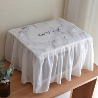 四面微波炉套子防尘罩全包烤箱罩格兰仕微波炉帘盖巾盖布北欧|大理石 长48-宽38-高28cm