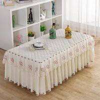 四季茶几桌布茶几布套加厚长方形茶几垫罩桌布布艺家用台布防尘罩|素色年华-米色 宽50*长100*高40cm