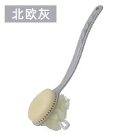 搓澡神器戳后背搓背洗澡沐浴刷子长柄软毛洗浴用品自己清洗擦背部|双面双用北欧灰