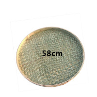 竹编簸箕晾晒中药竹匾竹制品无孔家用茶叶圆簸箕绘画装饰|58cm无孔竹青簸箕